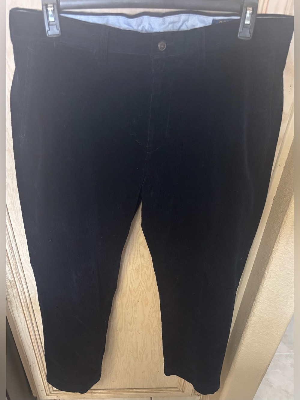 Polo Ralph‎ Lauren Pants Mens 36x32 Navy Blue Corduroy Stretch Classic Fit Chino